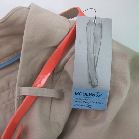 Apt 9 Career Slacks Size 14 Tan Dress Pants Modern Fit Trouser Leg Stretch NWT - Picture 6 of 7